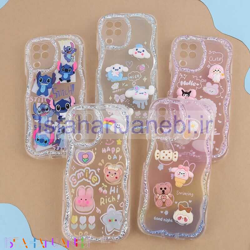 اصفهان جانبی-قاب شاینی سامسونگ Galaxy A22 4G / M22 / M32 4G عروسکی محافظ لنزدار