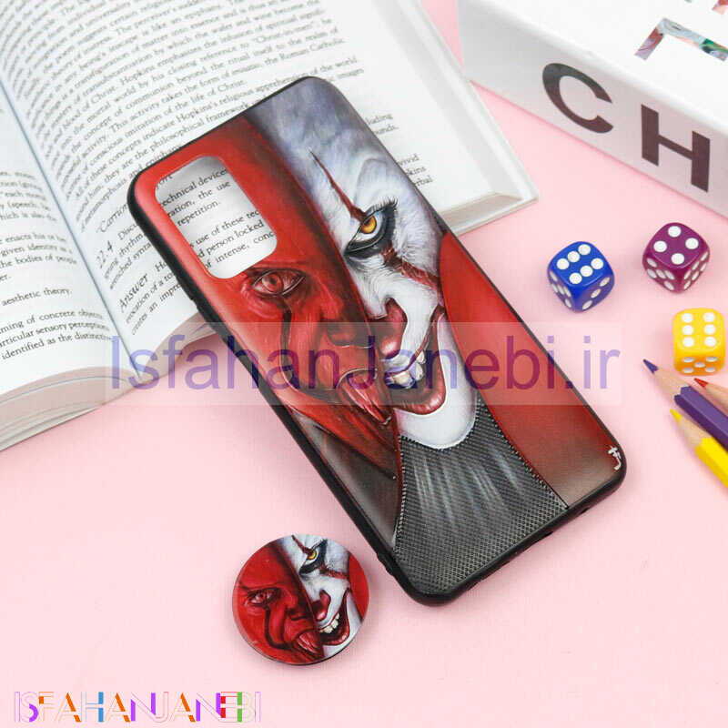 اصفهان جانبی-قاب فانتزی برجسته + پاپ سوکت طرح جوکر Xiaomi Redmi 9T سری F