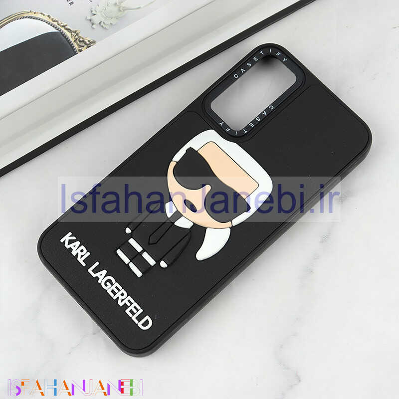 اصفهان جانبی-قاب Casetify سامسونگ Galaxy A24 4G طرح Karl Lagerfeld برجسته