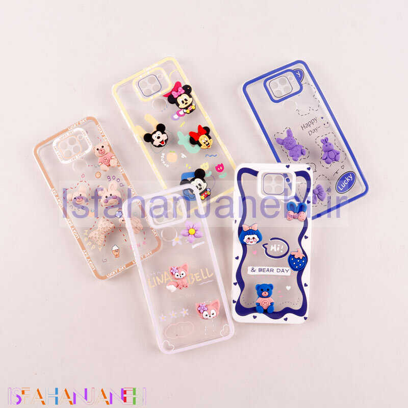 اصفهان جانبی-قاب عروسکی برجسته Highcopy محافظ لنزدار Xiaomi Redmi Note 9