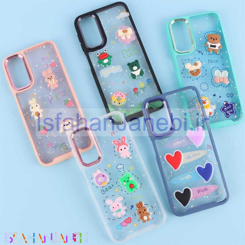 اصفهان جانبی-قاب شفاف شاینی متال ایرون عروسک برجسته Samsung Galaxy A24 4G