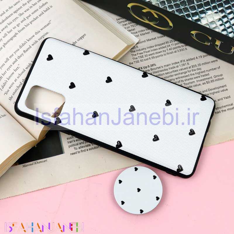 اصفهان جانبی-قاب فانتزی برجسته + پاپ سوکت طرح قلب سامسونگ A31 سری F