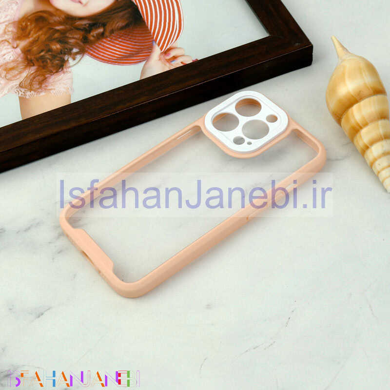 اصفهان جانبی-قاب ضد ضربه پشت شفاف Qsels محافظ لنزدار iPhone 13 Pro