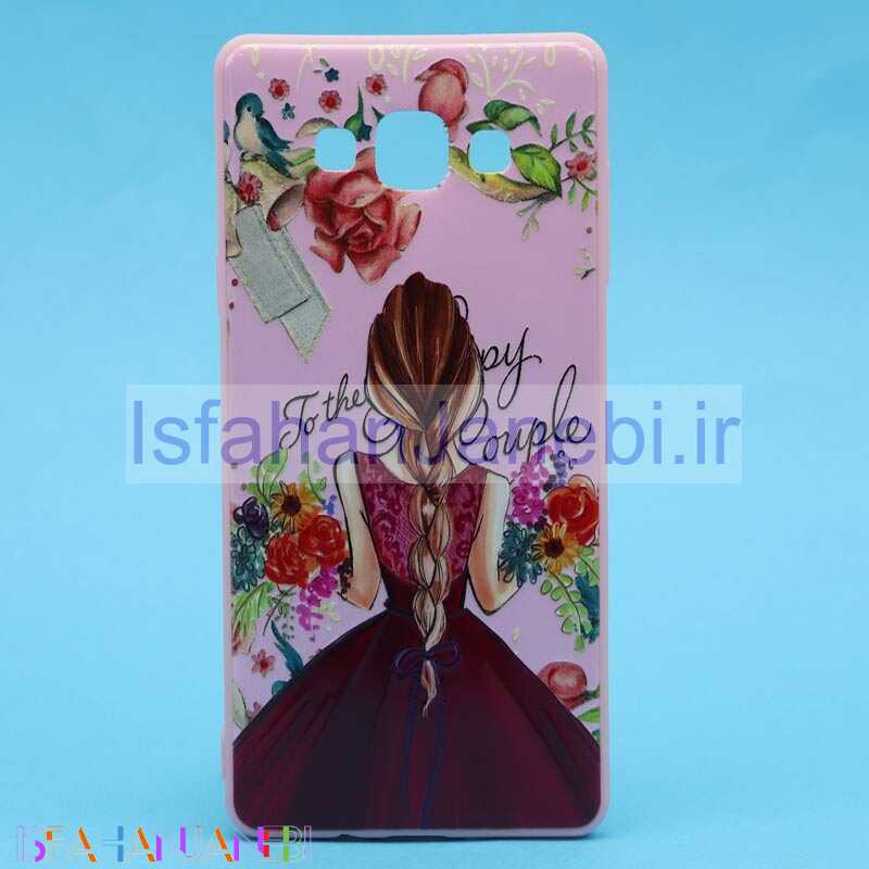 اصفهان جانبی-قاب فانتزی برجسته صورتی طرح دختر سامسونگ A7