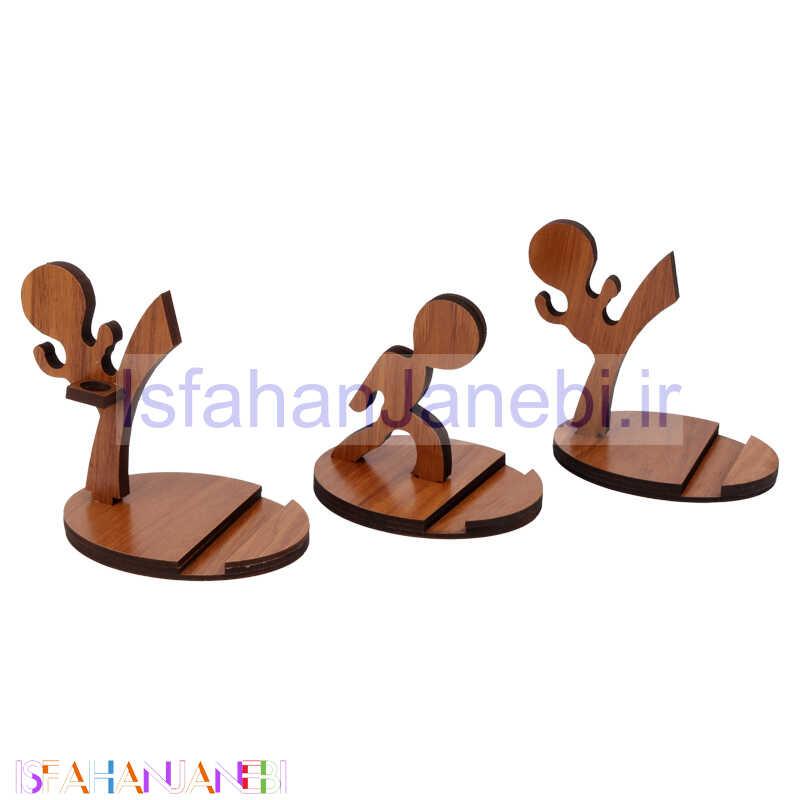 اصفهان جانبی-استند چوبی موبایل و تبلت طرح آدمک