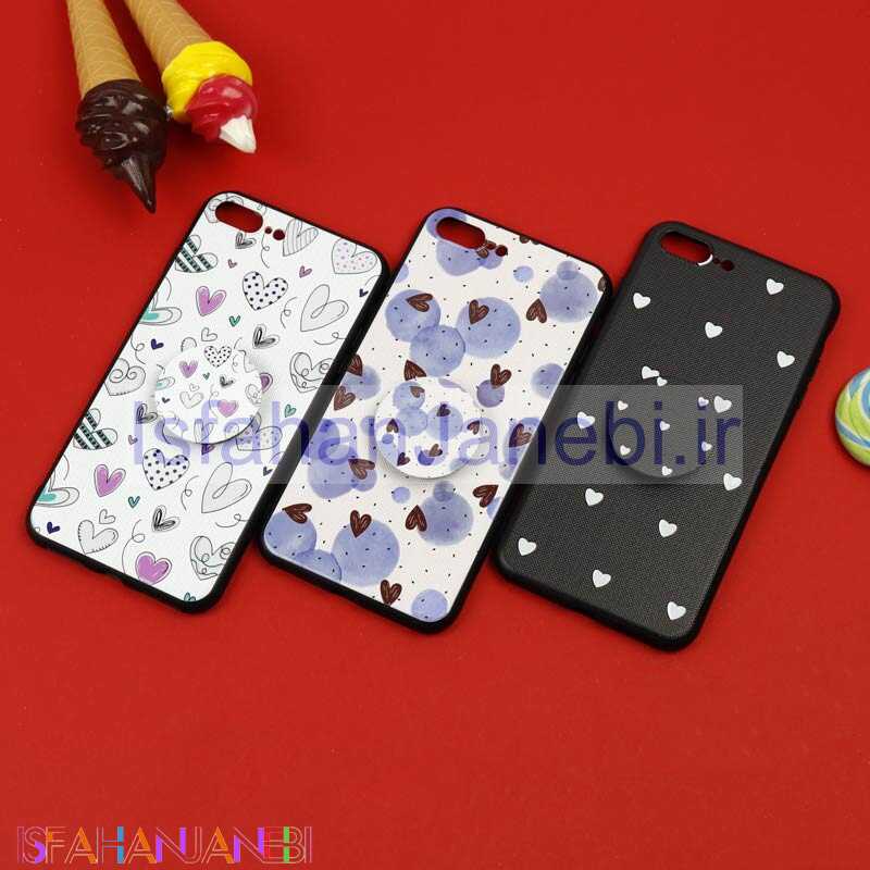 اصفهان جانبی-قاب فانتزی برجسته + پاپ سوکت طرح قلب iPhone 7 Plus / 8 Plus سری D