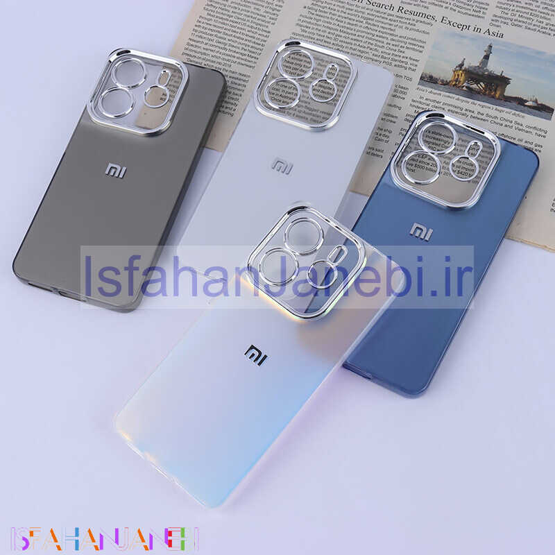 اصفهان جانبی-قاب PC شیائومی Redmi Note 14 براق متال محافظ لنزدار