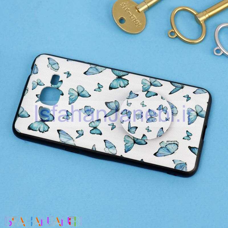 اصفهان جانبی-قاب فانتزی برجسته + پاپ سوکت طرح پروانه سامسونگ J2 Prime سری D