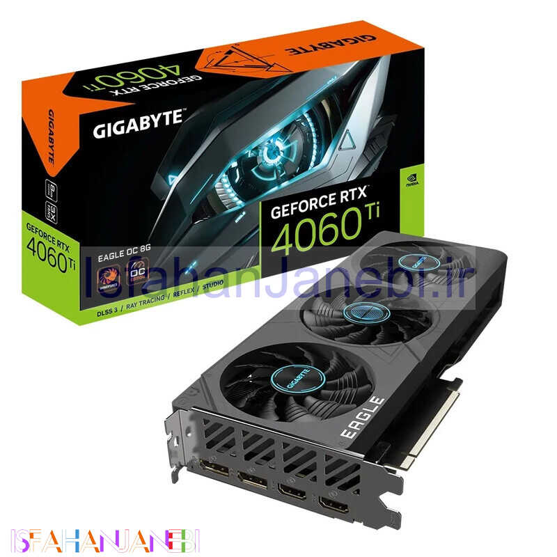 اصفهان جانبی-کارت گرافیک Gigabyte GeForce RTX 4060 Ti EAGLE OC 8GB GDDR6 128Bit