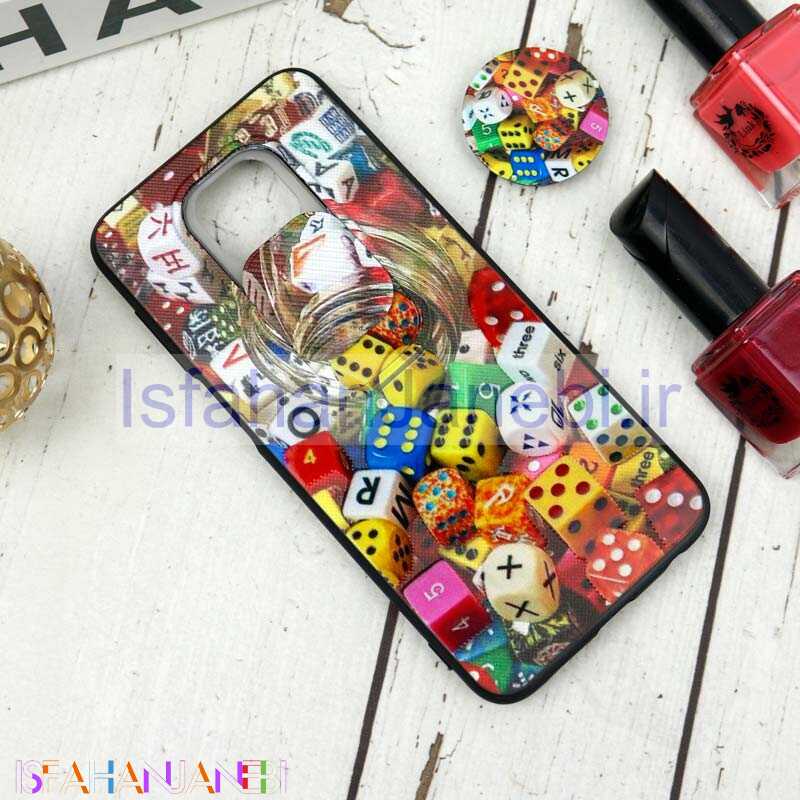 اصفهان جانبی-قاب طرحدار محافظ لنزدار کشویی + پاپ سوکت طرح تاس شیائومی Redmi Note 9s / Note 9 Pro سری B