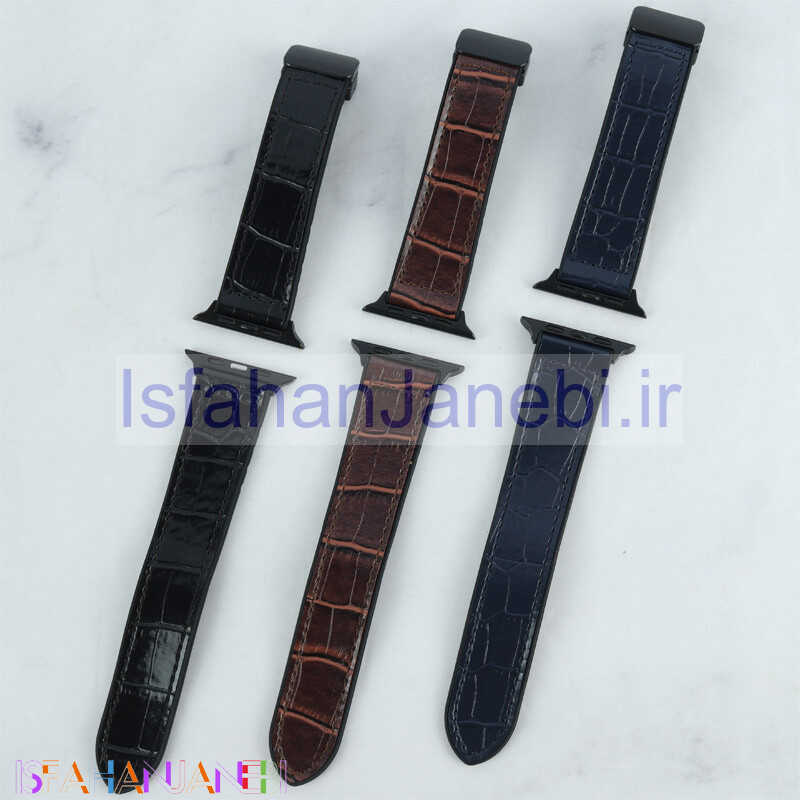 اصفهان جانبی-بند اپل واچ چرمی Watch Band سایز 42/44/45/49 میلی متری کد 1
