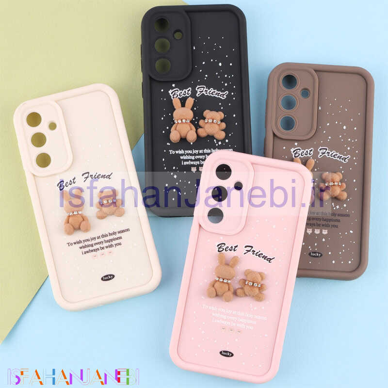 اصفهان جانبی-قاب سولید کیس عروسکی پشمالو محافظ لنزدار Samsung Galaxy S23 FE 5G