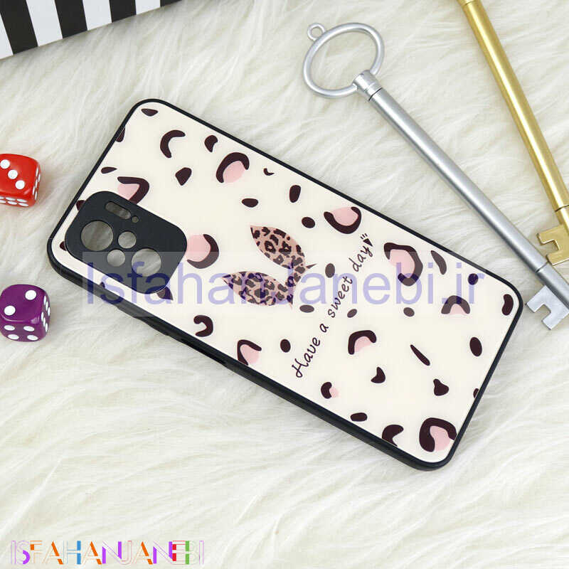 اصفهان جانبی-قاب محافظ لنزدار پشت گلسی طرحدار خرگوش Xiaomi Redmi Note 10