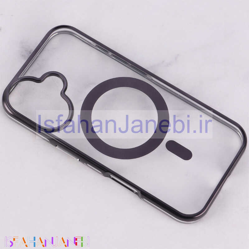 اصفهان جانبی-قاب مگ سیف Linex آیفون iPhone 16 شفاف دور براق