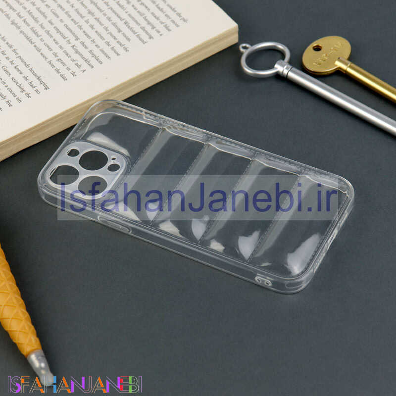 اصفهان جانبی-قاب PC شفاف پافر ژله ای محافظ لنزدار iPhone 13 Pro Max