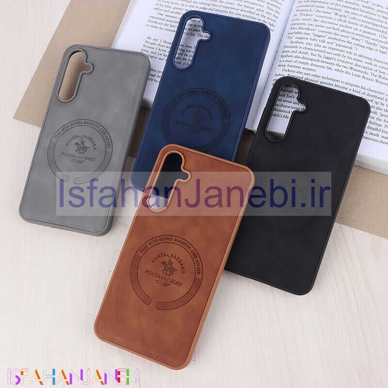 اصفهان جانبی-قاب چرمی Polo & Racquet Club سامسونگ Galaxy A55 طرح مگ سیف