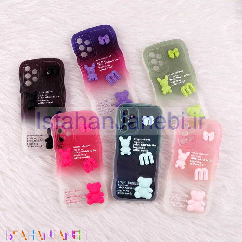 اصفهان جانبی-قاب عروسکی برجسته دو رنگ محافظ لنزدار Samsung Galaxy A13 4G