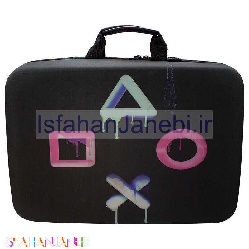 اصفهان جانبی-کیف کنسول بازی PS5 Slim طرح PS Buttons کد 6