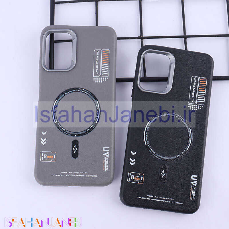 اصفهان جانبی-قاب چرمی ژله ای Leather شیائومی Poco M3 طرح مگ سیف