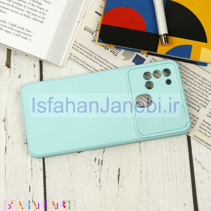 اصفهان جانبی-قاب سیلیکونی محافظ لنزدار کشویی سامسونگ A21s