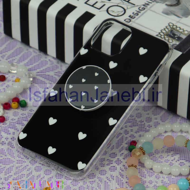 اصفهان جانبی-قاب سوپر IMD دور شفاف پاپ سوکت دار iPhone 11 Pro قلبی