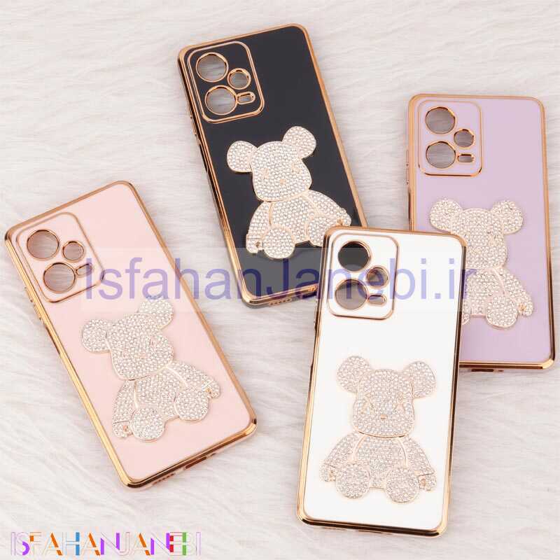 اصفهان جانبی-قاب My Case Power Bear نگین دار محافظ لنزدار Xiaomi Redmi Note 12 Pro 5G