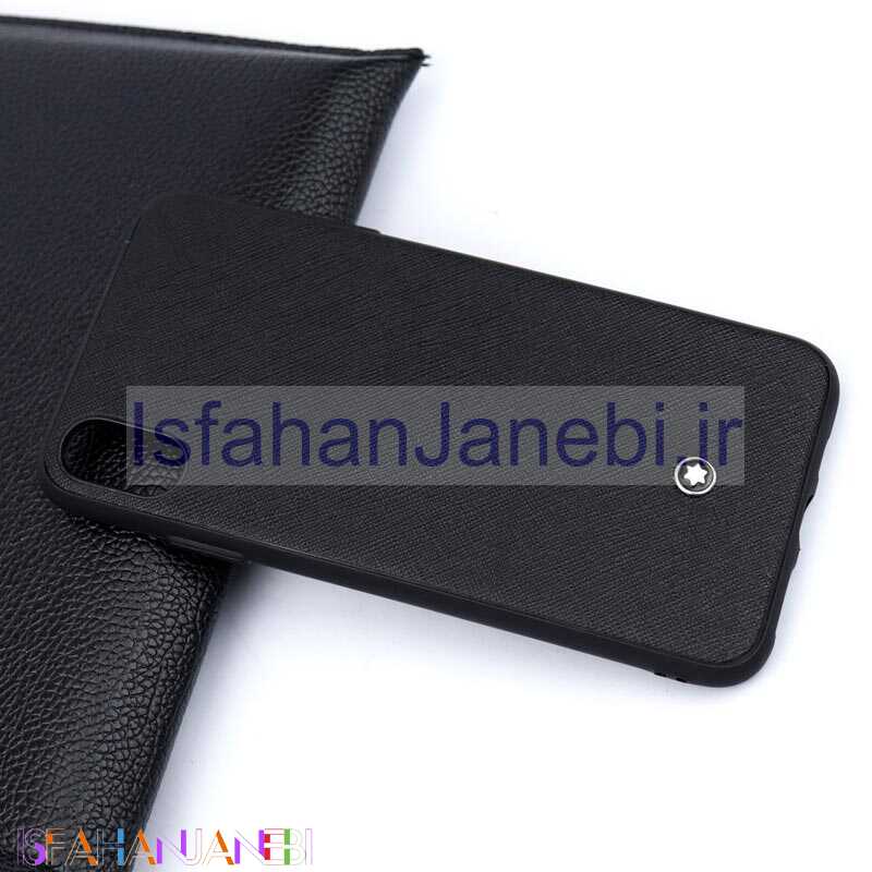 اصفهان جانبی-قاب چرمی Mont Blanc آیفون iPhone XS Max مشکی سری B