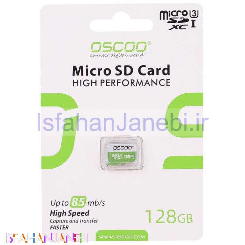 اصفهان جانبی-رم میکرو 128 گیگ اسکو Oscoo High Performance U3 85MB/s