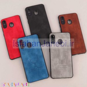 اصفهان جانبی-قاب چرمی محافظ لنزدار طرح گوزن Samsung Galaxy A20 / A30