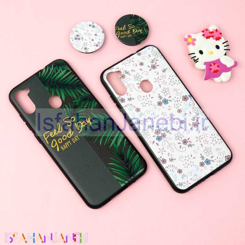 اصفهان جانبی-قاب فانتزی برجسته + پاپ سوکت طرح گل سامسونگ A11 سری D