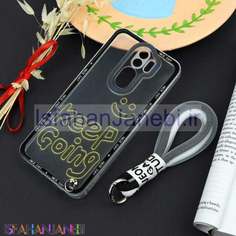اصفهان جانبی-قاب طرحدار Keep Going محافظ لنزدار + بند آویز لنیارد Xiaomi Redmi Note 8 Pro