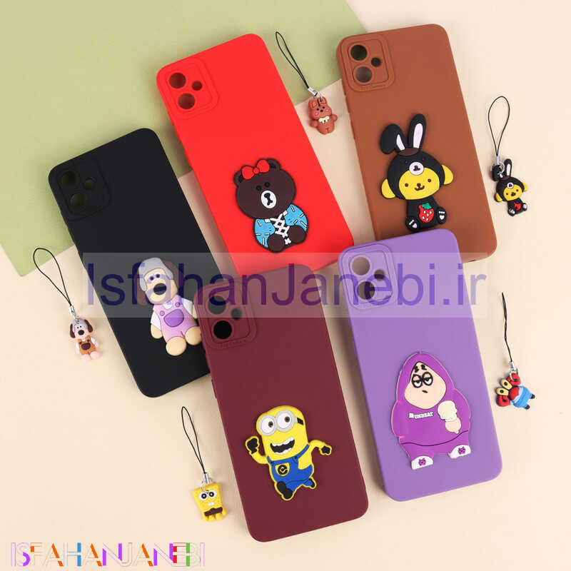 اصفهان جانبی-قاب عروسکی برجسته محافظ لنزدار Samsung Galaxy A05 + آویز