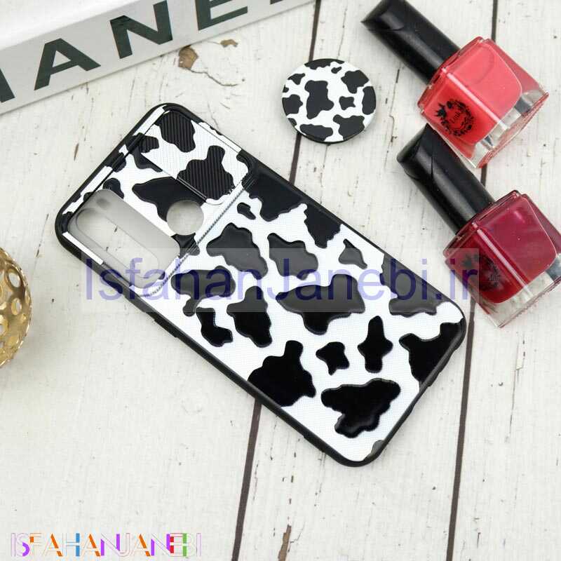 اصفهان جانبی-قاب طرحدار محافظ لنزدار کشویی + پاپ سوکت طرح سیاه و سفید شیائومی Redmi Note 8 سری B