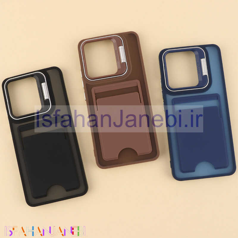 اصفهان جانبی-قاب جاکارتی دار Support شیائومی Redmi Note 13 4G پشت مات استندشو