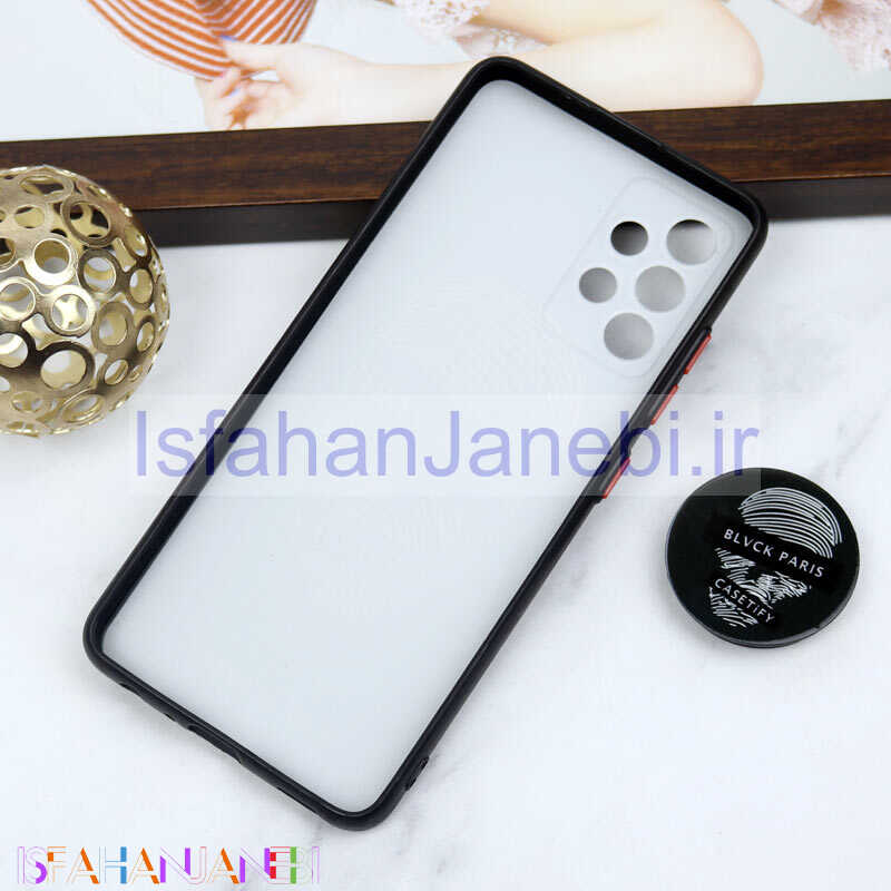 اصفهان جانبی-قاب PC محافظ لنز دار طرح Blvck + پاپ سوکت Samsung Galaxy A32 4G
