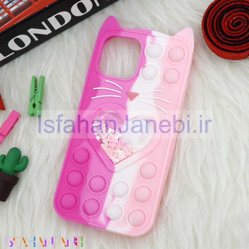 اصفهان جانبی-قاب اورجینال سیلیکونی آکواریومی Lucky Cat پاپیتی iPhone 12 Pro Max