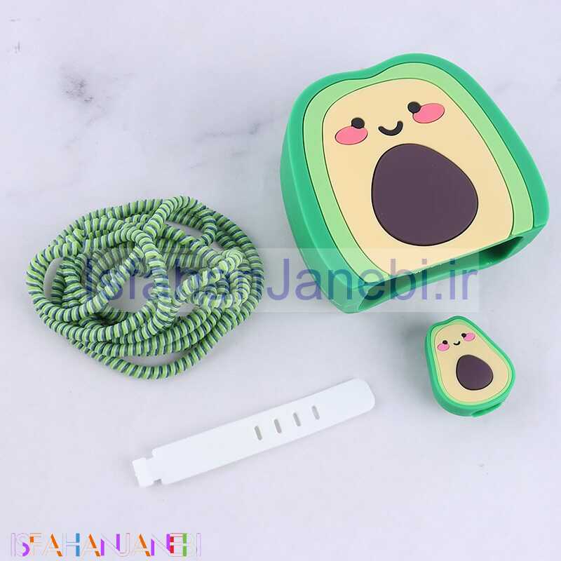 اصفهان جانبی-ست محافظ کابل و کلگی شارژر شیائومی طرح آووکادو