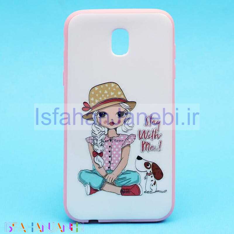 اصفهان جانبی-قاب فانتزی برجسته صورتی طرح دختر سامسونگ J5 Pro