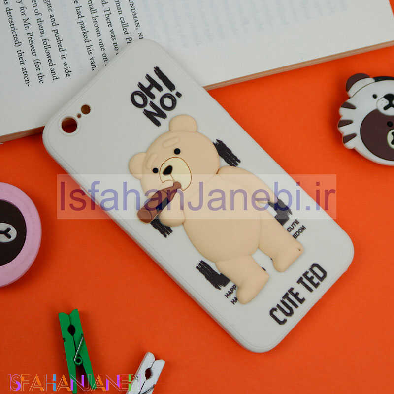 اصفهان جانبی-قاب سیلیکونی خرس TED محافظ لنزدار iPhone 6/6s