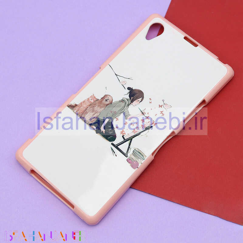 اصفهان جانبی-قاب فانتزی برجسته صورتی طرح دختر Sony Xperia Z1
