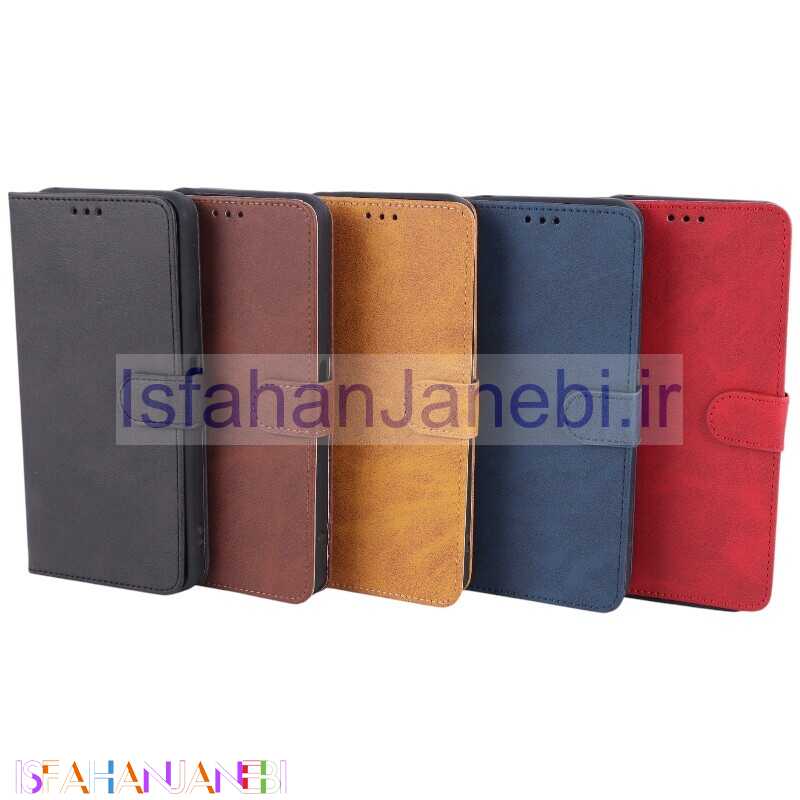 اصفهان جانبی-کیف چرمی مگنتی محافظ لنزدار شیائومی Redmi 14C / Poco C75