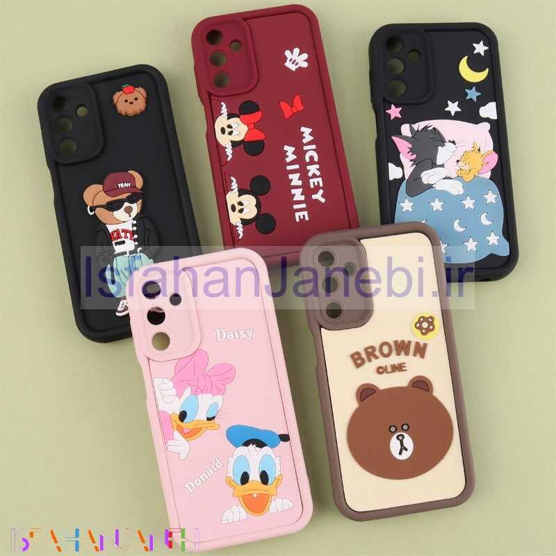 اصفهان جانبی-قاب سولید سامسونگ Galaxy A15 کارتونی برجسته محافظ لنزدار