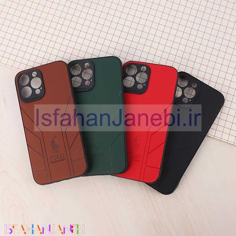 اصفهان جانبی-قاب چرمی Polo Ralph Laren آیفون iPhone 13 Pro Max طرح دار محافظ لنزدار