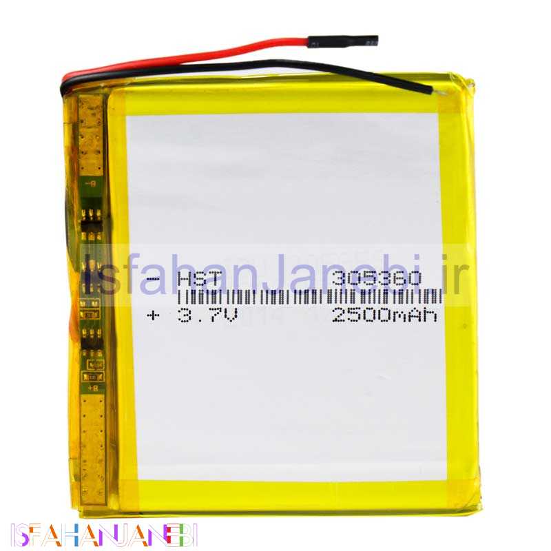 اصفهان جانبی-باتری لیتیوم 2500mAh 53*58*3mm 305360