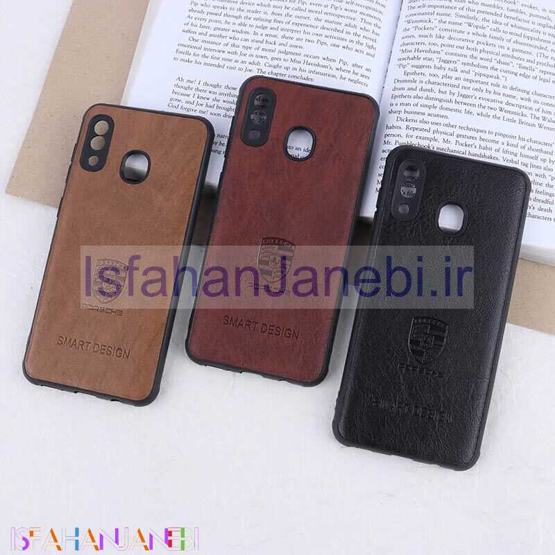 اصفهان جانبی-قاب چرمی Smart Design سامسونگ Galaxy A20 / A30 طرح Porsche محافظ لنزدار