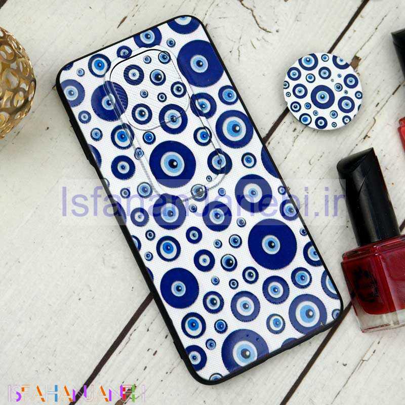 اصفهان جانبی-قاب طرحدار محافظ لنزدار کشویی + پاپ سوکت طرح چشم و نظر Redmi Note 9s / Note 9 Pro سری B