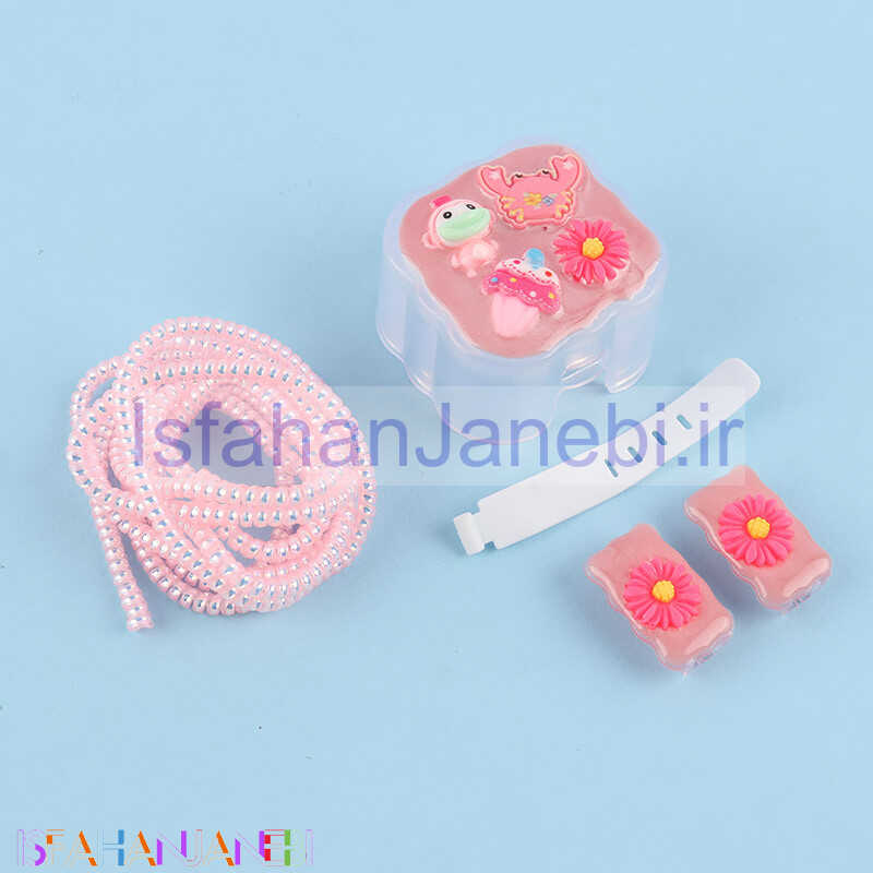 اصفهان جانبی-ست محافظ کابل و کلگی شارژر آیفون صورتی کد 1