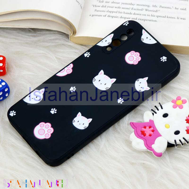 اصفهان جانبی-قاب سیلیکونی عروسکی محافظ لنزدار طرح گربه Samsung Galaxy A30s / A50s
