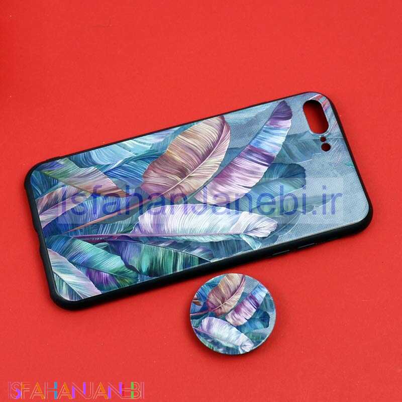 اصفهان جانبی-قاب فانتزی برجسته + پاپ سوکت طرح گل iPhone 7 Plus / 8 Plus سری D