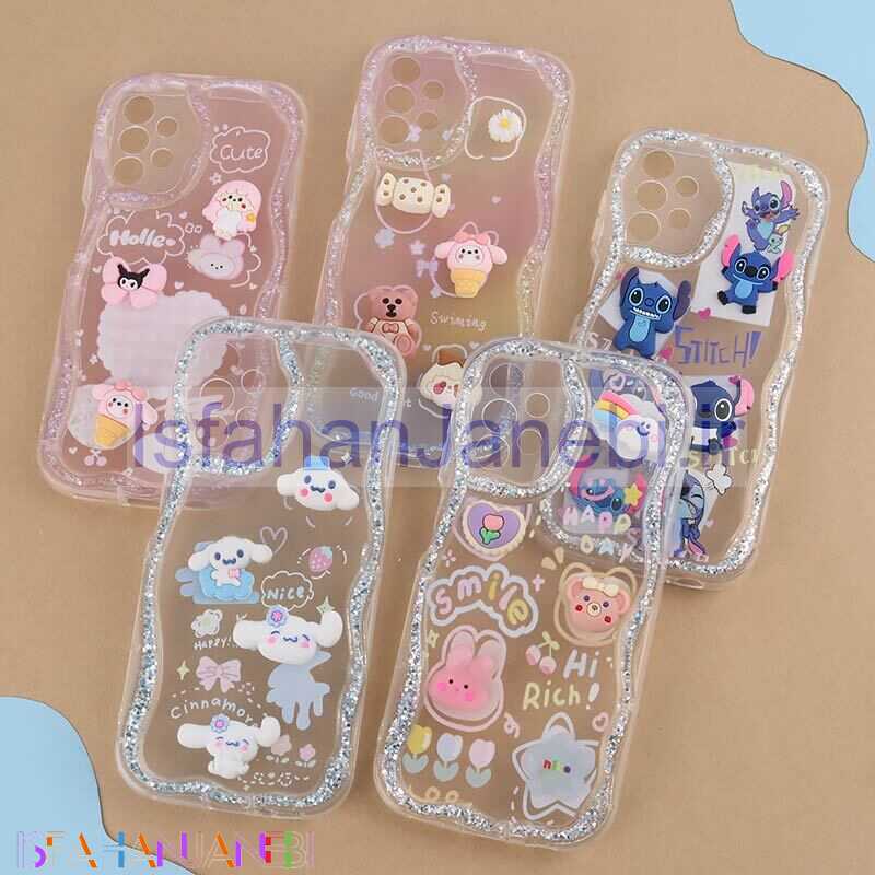 اصفهان جانبی-قاب شاینی سامسونگ Galaxy A13 4G عروسکی محافظ لنزدار